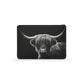 Highland Cow Leather Pouch Black And White Scottish Cattle Purse