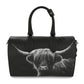 Highland Cow Duffle Bag Black And White Scottish Cattle Travel Bag