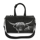 Highland Cow Duffle Bag Black And White Scottish Cattle Travel Bag