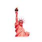Coral Statue of Liberty Kiss-Cut Stickers | Patriotic Landmark Vinyl Sticker