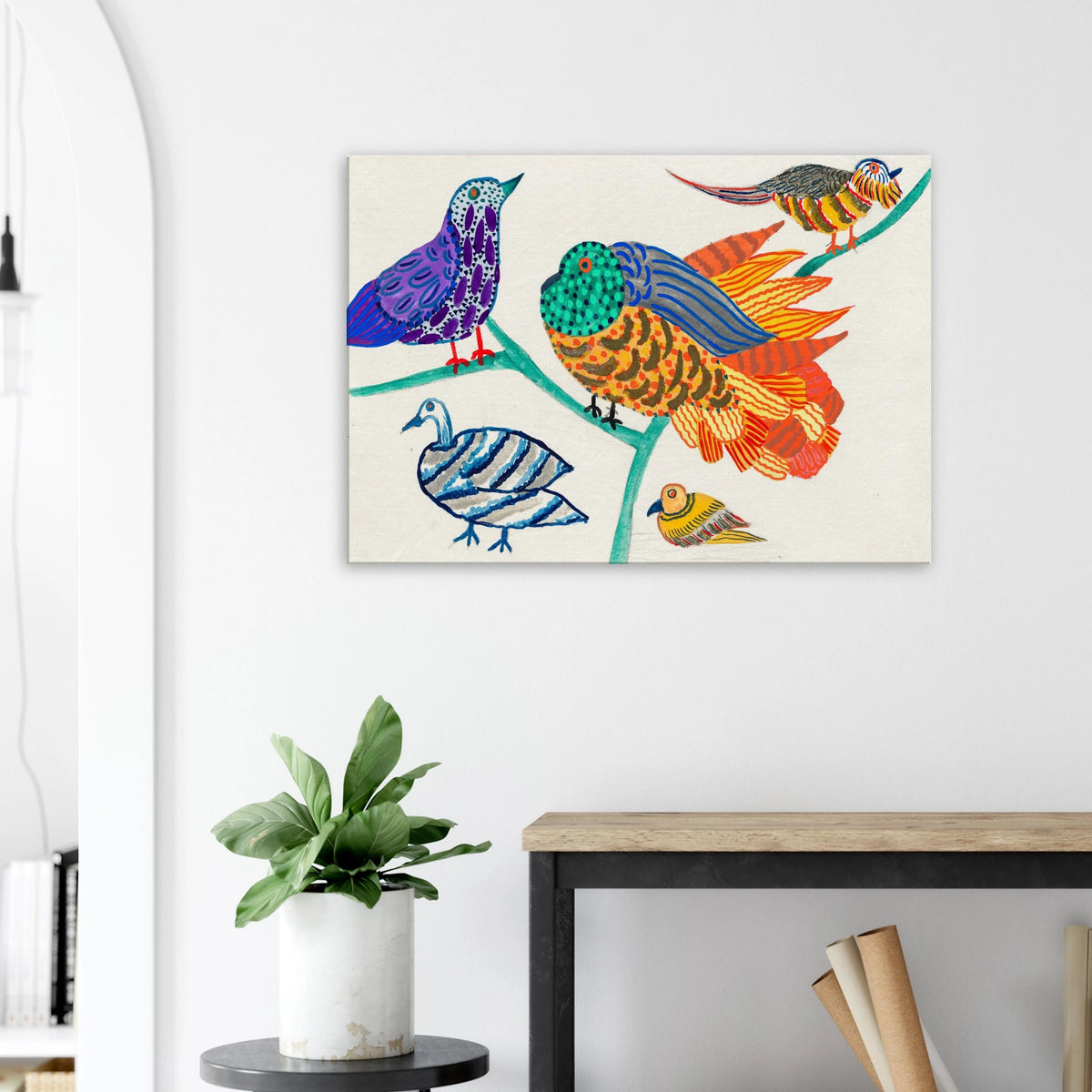 Colorful birds 1914 Atelier Martine Paul Poiret folk art canvas print #PD_303 - view 9