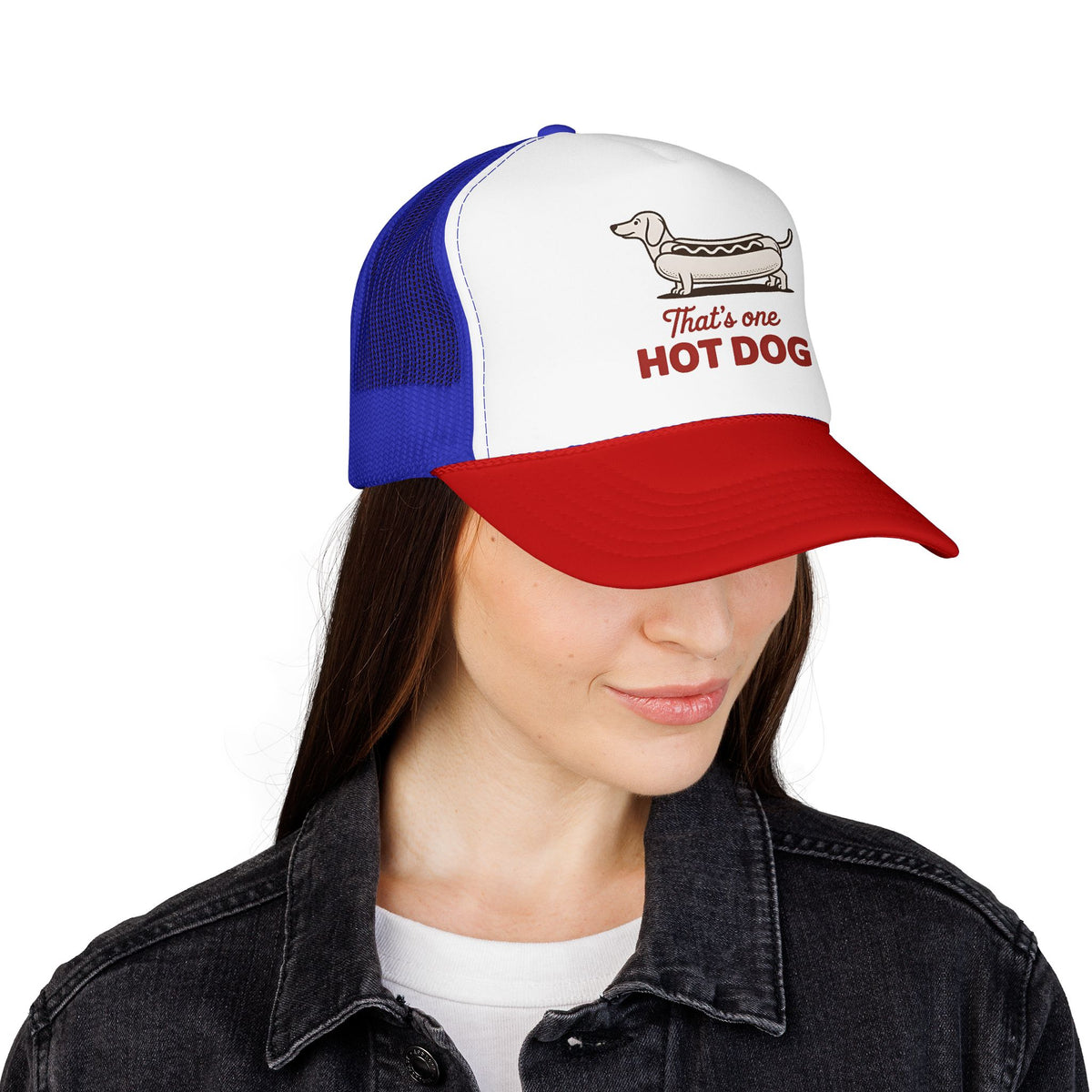 Hot Dog Trucker Hat For Outdoor Activities Funny Dachshund Cap for Summer Vacation Dog Lover Gift for Dad Cute Summer Hat BBQ Party Cap