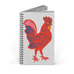 Rooster Spiral Notebook Chicken Lover Gift Farmhouse Journal Country Writing Diary Farm Animal Stationery Rustic Desk Companion Present