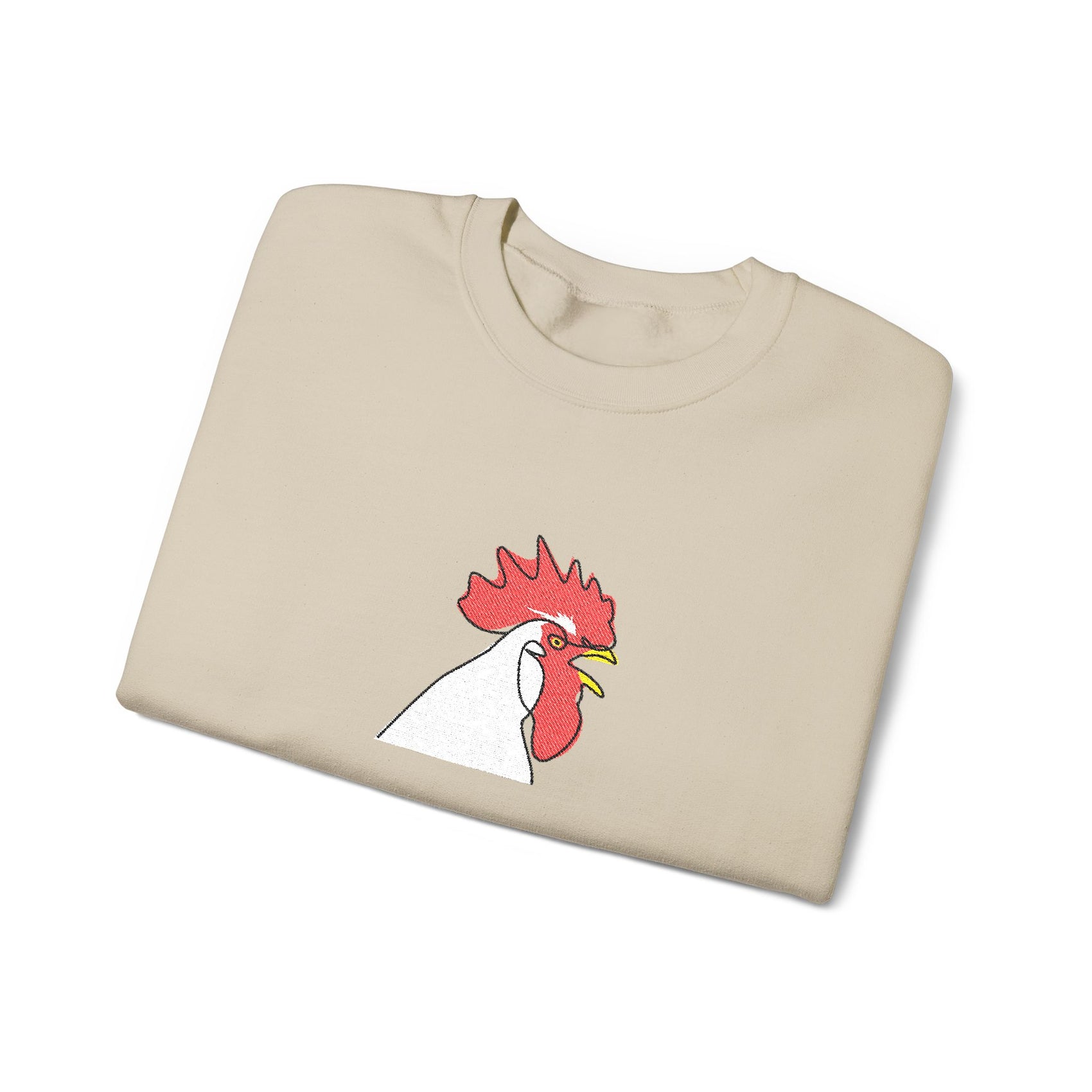 Embroidered Rooster Crewneck Sweatshirt Farmhouse Sweater Embroidery Animal Lover Gift Jumper Thanksgiving Tshirt Crew Neck Fall Embroidered