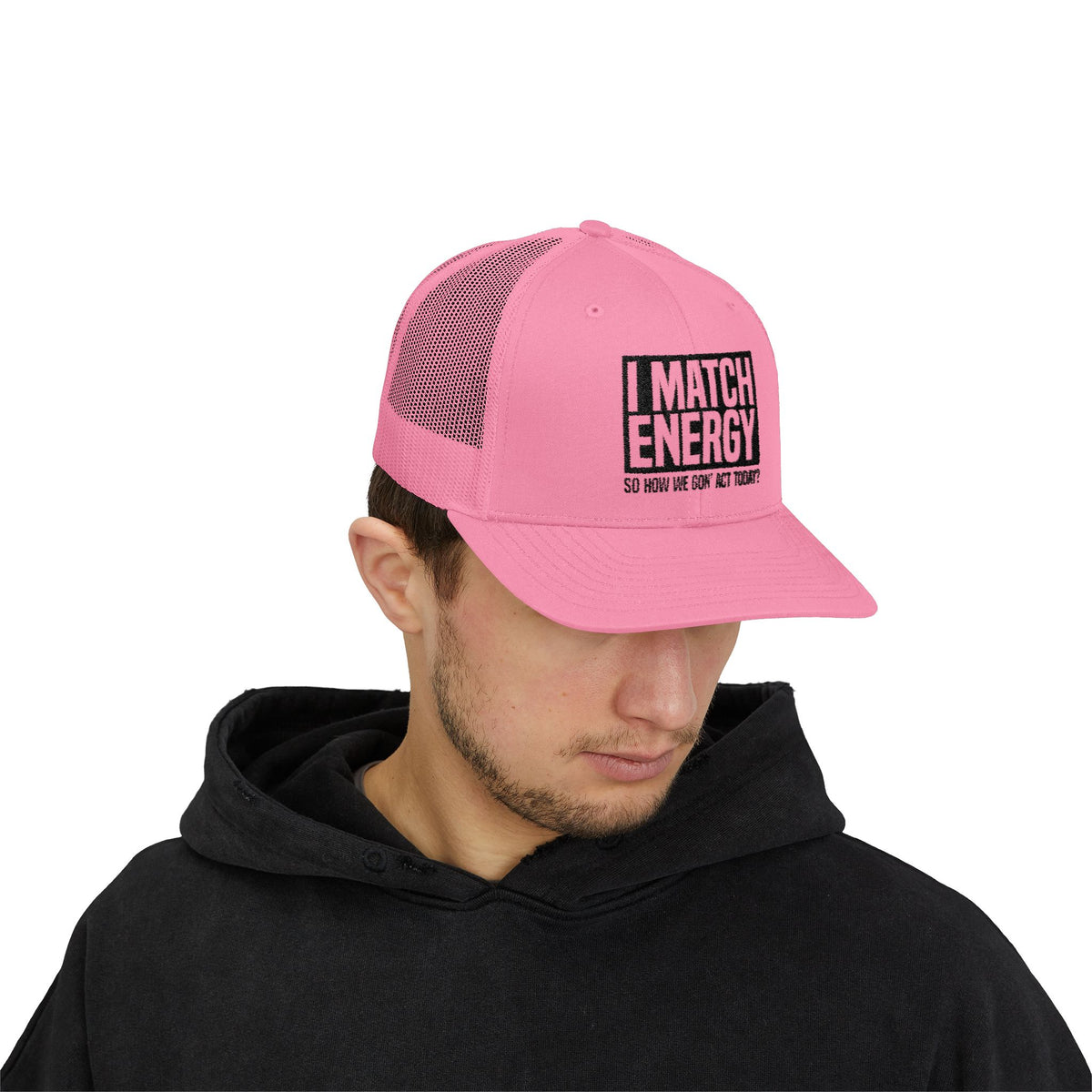 Embroidered Trucker Hat Gift For Him Her Motivational Streetwear Cap Gym Outfit Hat Everyday Casual Wear Statement Cap Gift For Dad Hat