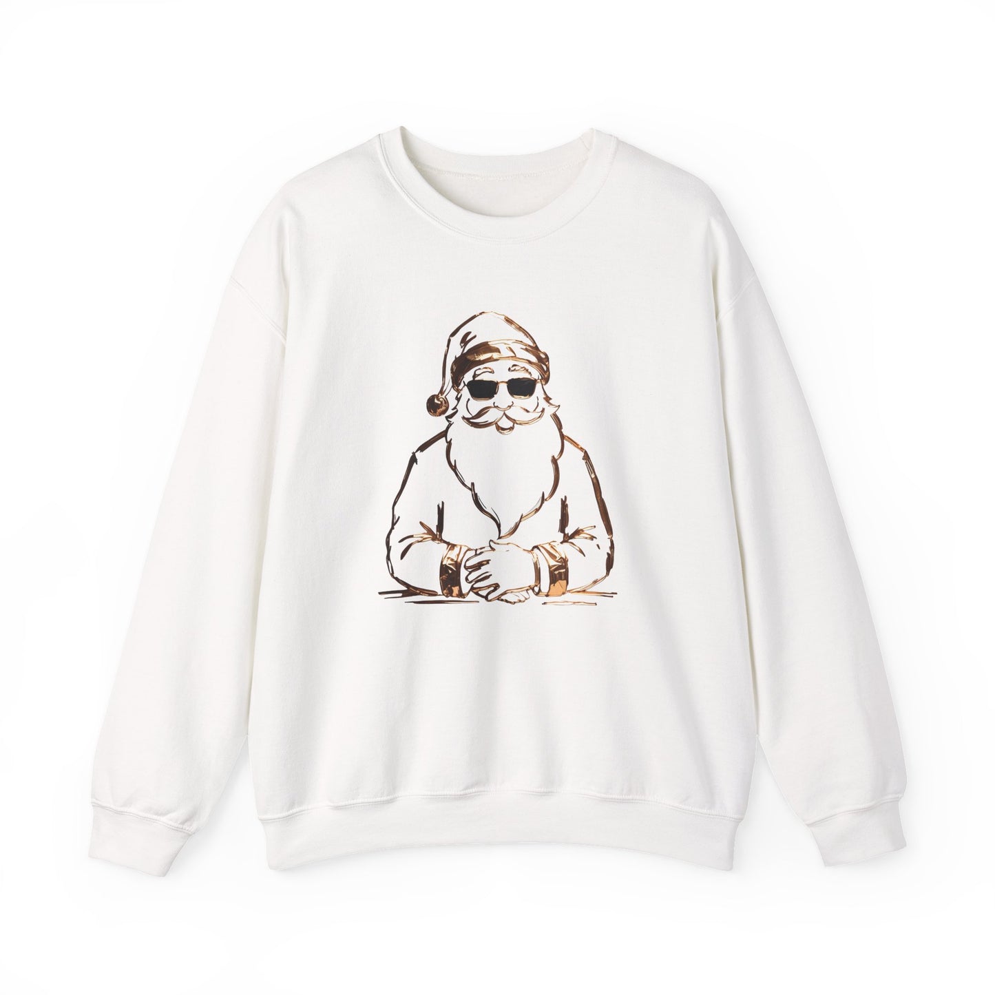 Gold Santa Sweater Retro Christmas Sweatshirt Santa Pullover Vintage Holiday Jumper Festive Winter Apparel Cozy Gift For Women Pink Crewneck