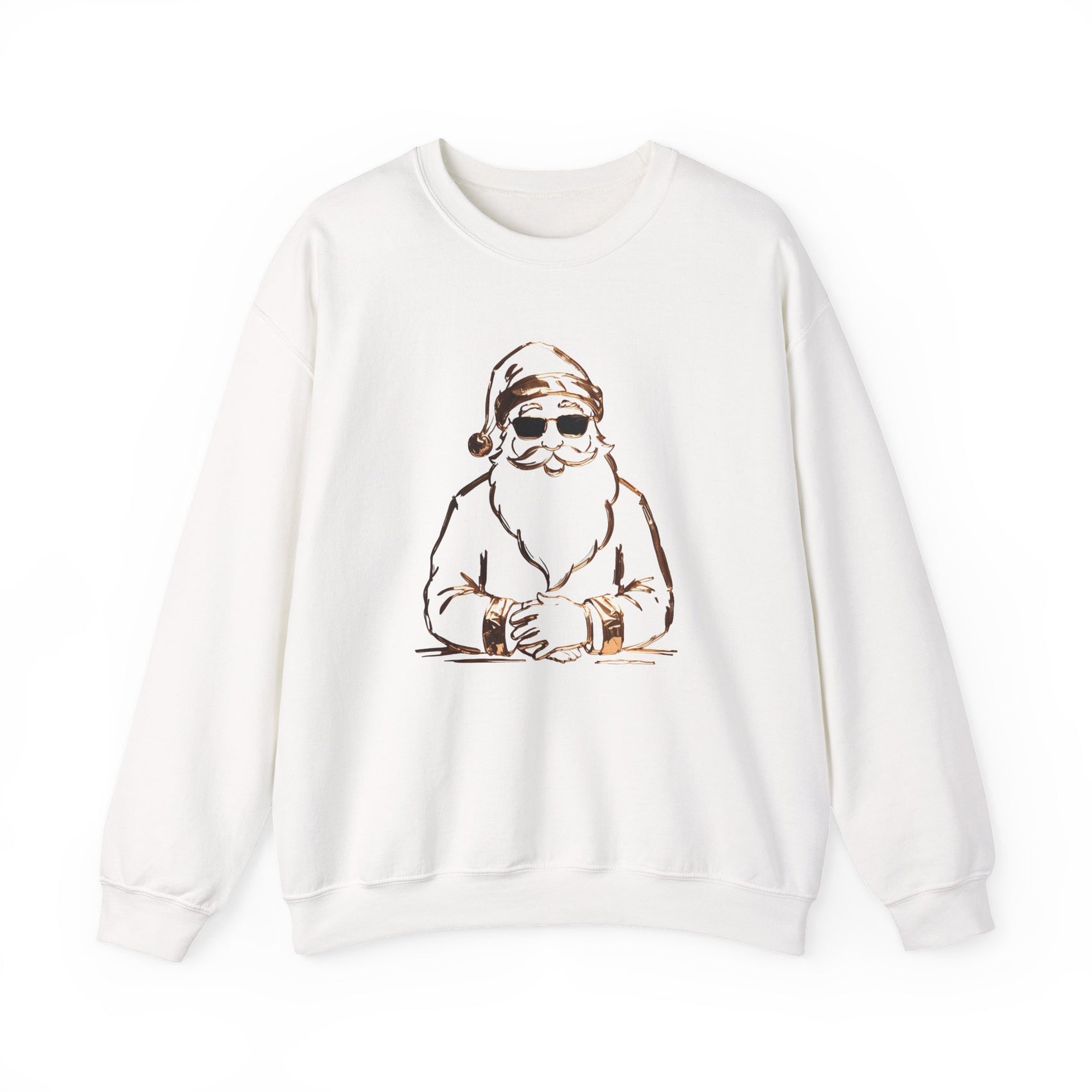 Gold Santa Sweater Retro Christmas Sweatshirt Santa Pullover Vintage Holiday Jumper Festive Winter Apparel Cozy Gift For Women Pink Crewneck