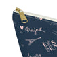 Paris Travel Accessory Pouch For Her Cute Makeup Bag Insert Navy Toiletry Organizer Parisian Decor Chic Pencil Case Present For Teen Girl