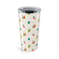 Fruit Pattern Tumbler Italian Summer Travel Mug Cherry Lover Gift Mediterranean Cup Sicilian Vibes Coffee Mug Coastal Picnic Drinkware Gift