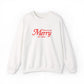 Merry Christmas Sweatshirt Gift For Sister Funny Holiday Crewneck Present For Mom Minimalist Winter Pullover Casual Graphic Top Festive