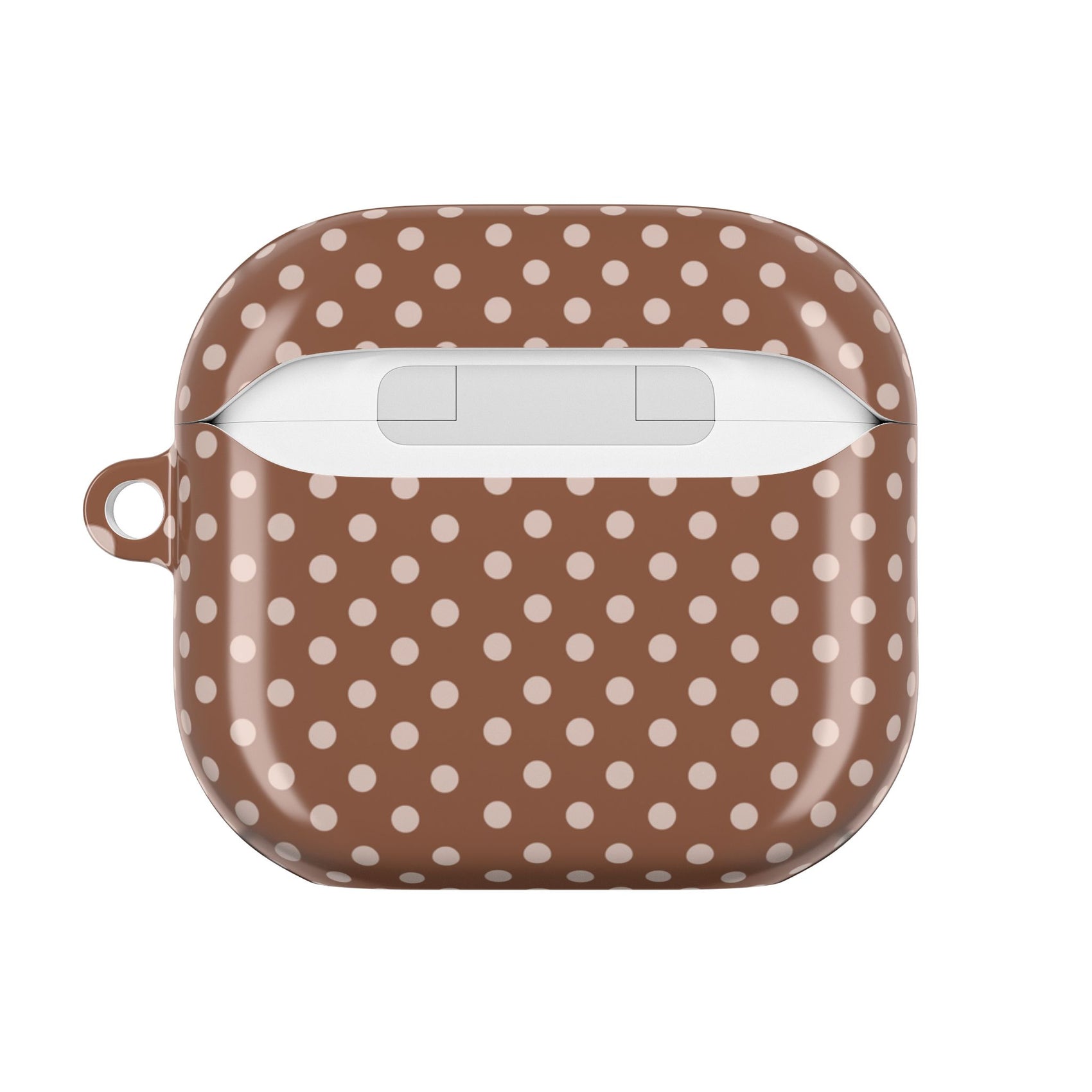 Polka Dot AirPods Case Gift For Girlfriend Neutral Tech Accessory Minimalist Earbud Cover Brown Beige Gadget Gift Cute Protective Shell