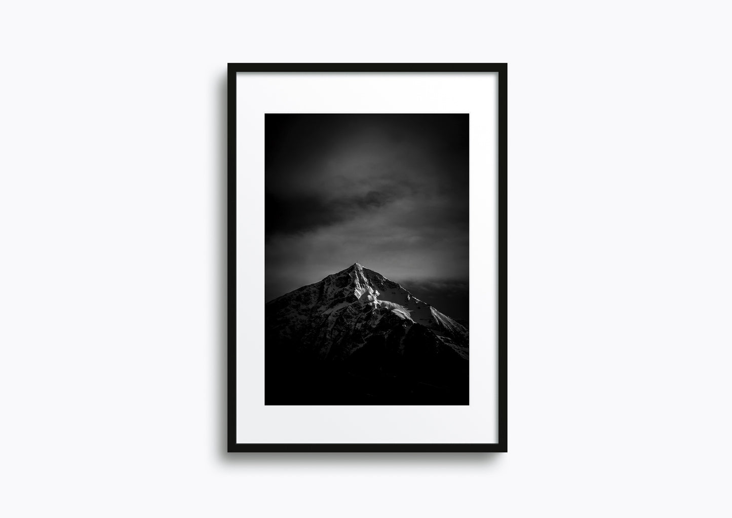 Mountain peak in Gwatt, Switzerland glows softly in twilight #34