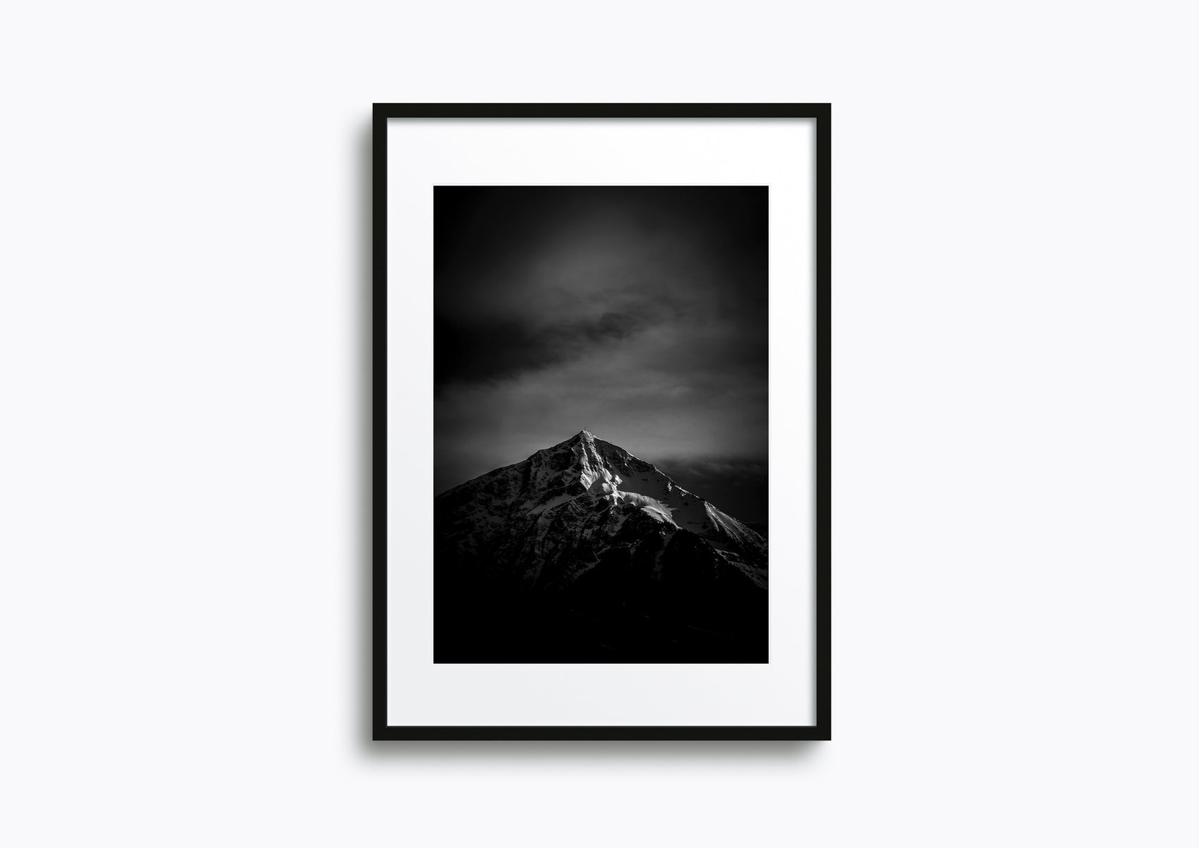 Mountain peak in Gwatt, Switzerland glows softly in twilight #34