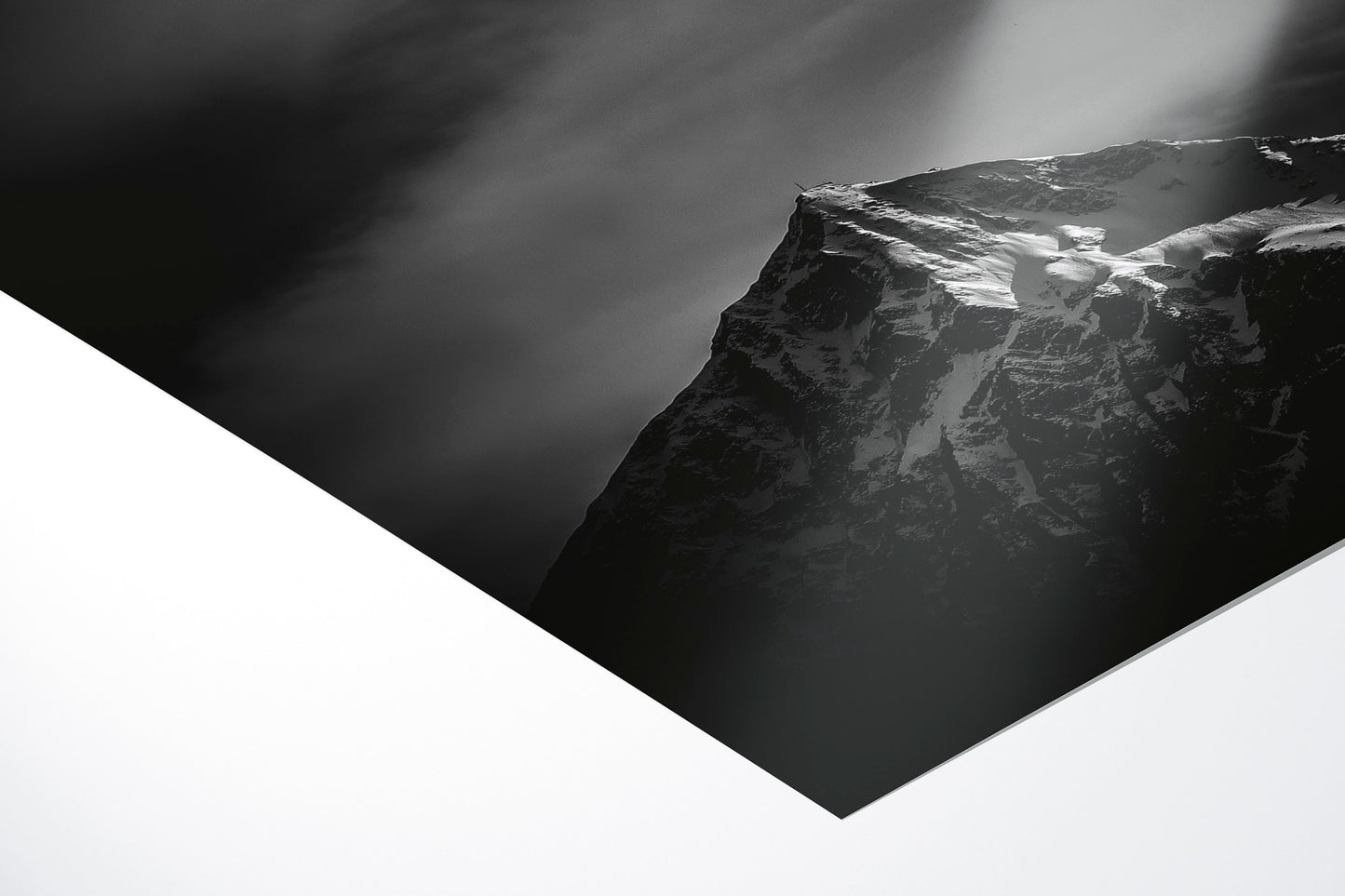 Mountain peak in Gwatt, Switzerland glows softly in twilight #34