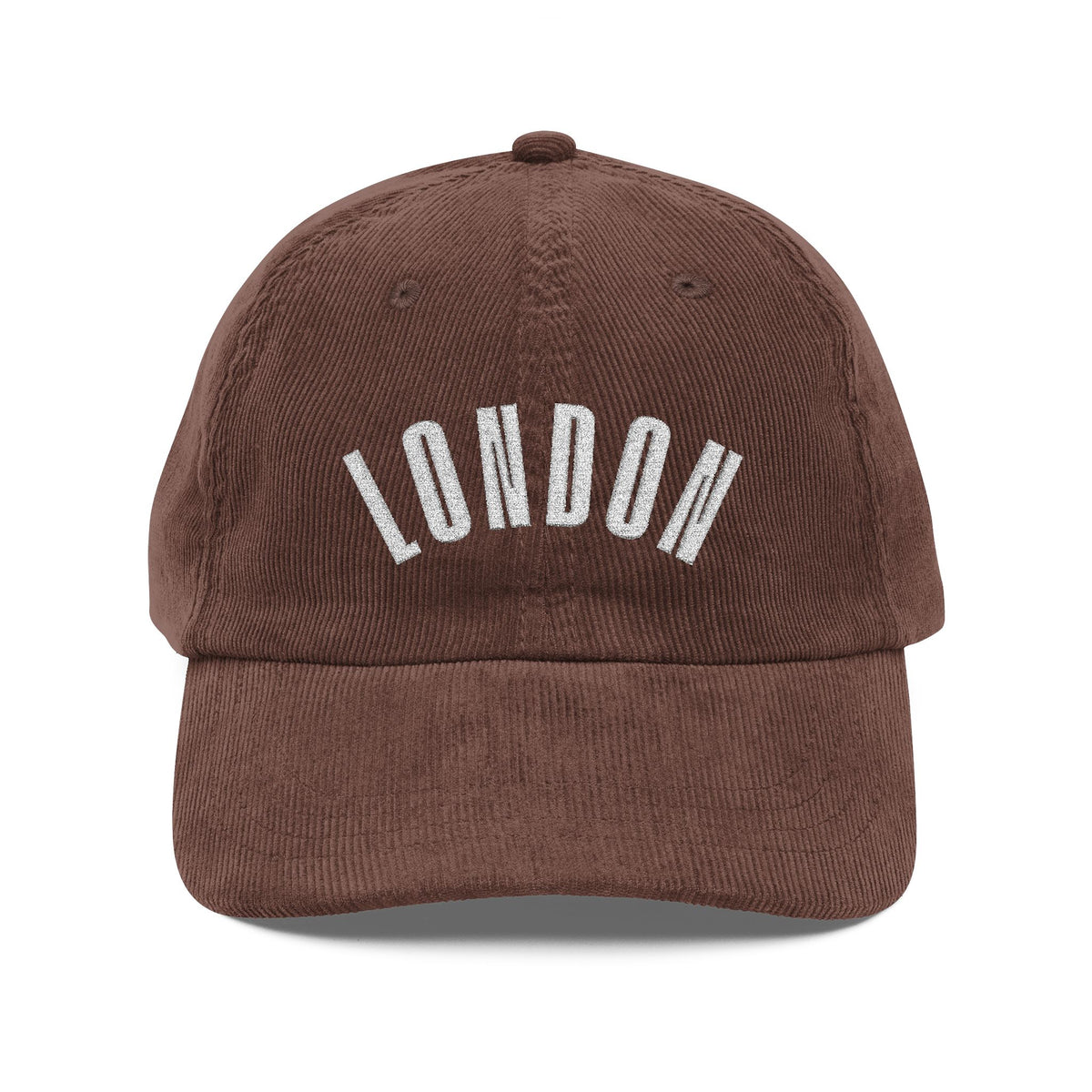 London Corduroy Cap Embroidered Vintage Dad Hat UK Travel Hat Embroidered City Cap British Style Hat Weekend Adventure Gift Adjustable Hat