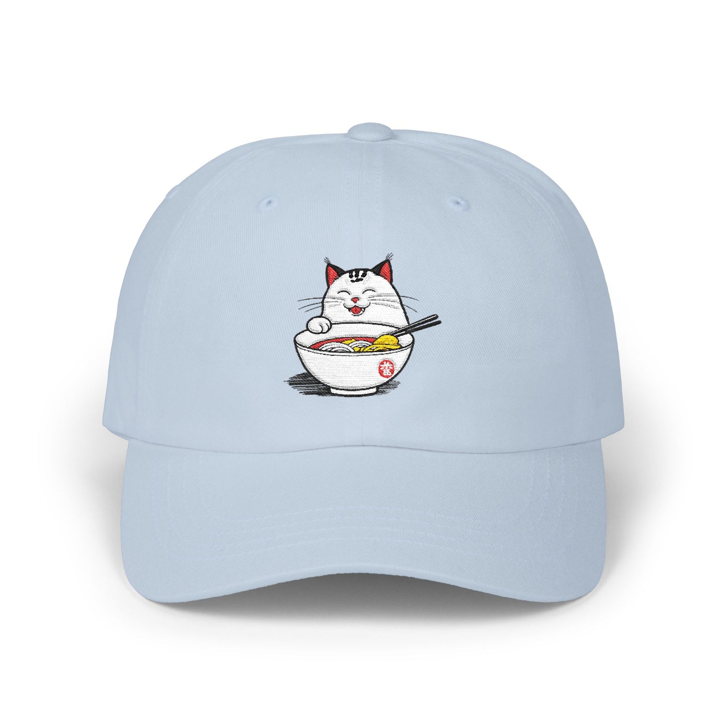 Ramen Cat Hat Japanese Embroidered Cap Cute Kawaii Kitty Baseball Hat Anime Food Lover Gift Sushi Streetwear Accessory Gift For Japan Lover