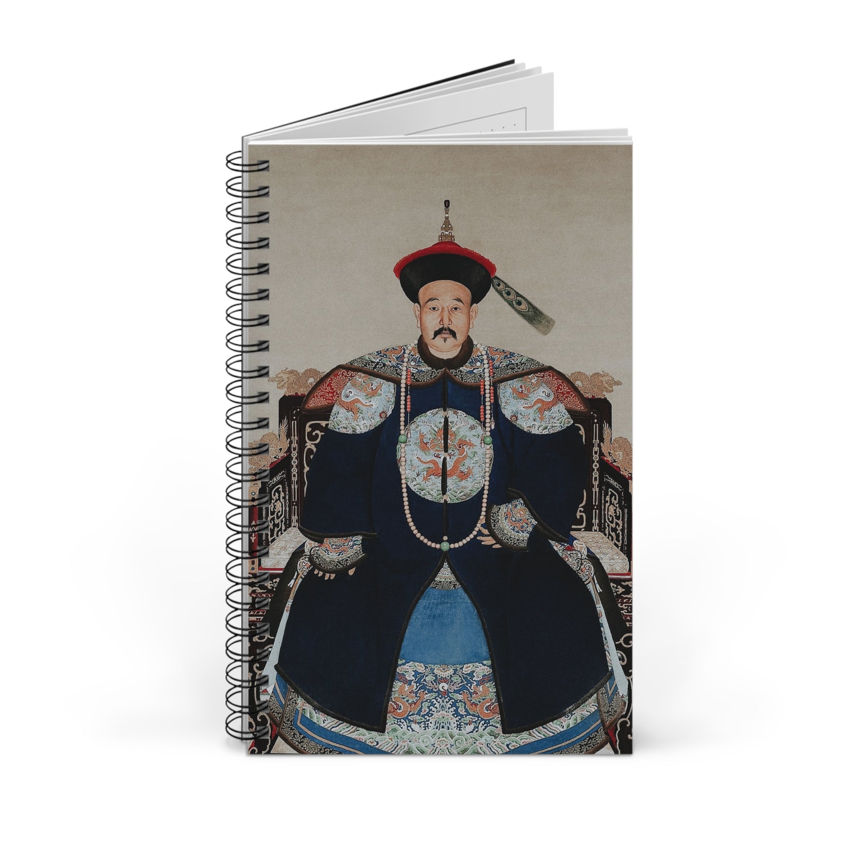 Qing Dynasty Spiral Notebook Chinese History Gift Imperial Art Journal Asian Culture Lover Present Museum Enthusiast Heritage Writing Book