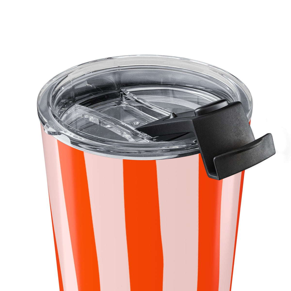 Striped Tumbler Gift For Coffee Lover Orange Cup Modern Sipper Present Colorful Mug For Friend Keepsake Daily Hydration Wavy Stripes Cup
