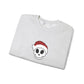 Embroidered Skull Christmas Sweatshirt For Her Goth Holiday Crewneck Gift For Best Friend Alt Winter Pullover For Him Spooky Santa Top Teen