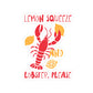 Funny Lobster Vinyl Sticker For Seafood Lover Gift Nautical Summer Decal For Italy Travel Sticker For Laptop Sticker For Foodie Gift Sticker