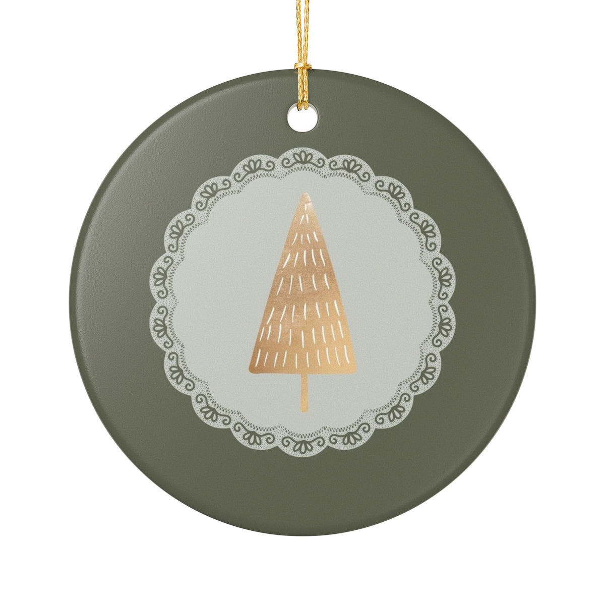 Christmas Tree Ornament Vintage Tree Hanger Sage Green Xmas Decor Granny Chic Tree Charm Heirloom Style Keepsake For Grandma Gift Book Club