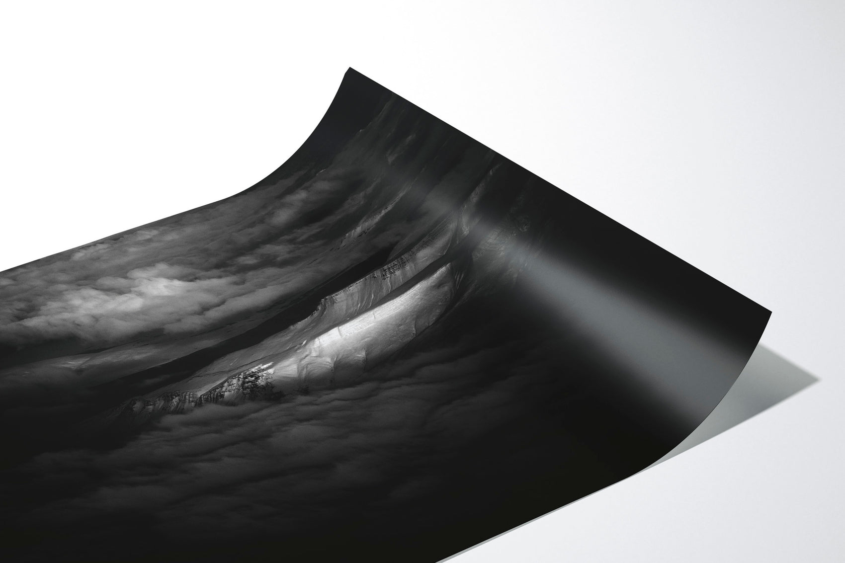 Dramatic light highlights a Norwegian mountain range #36