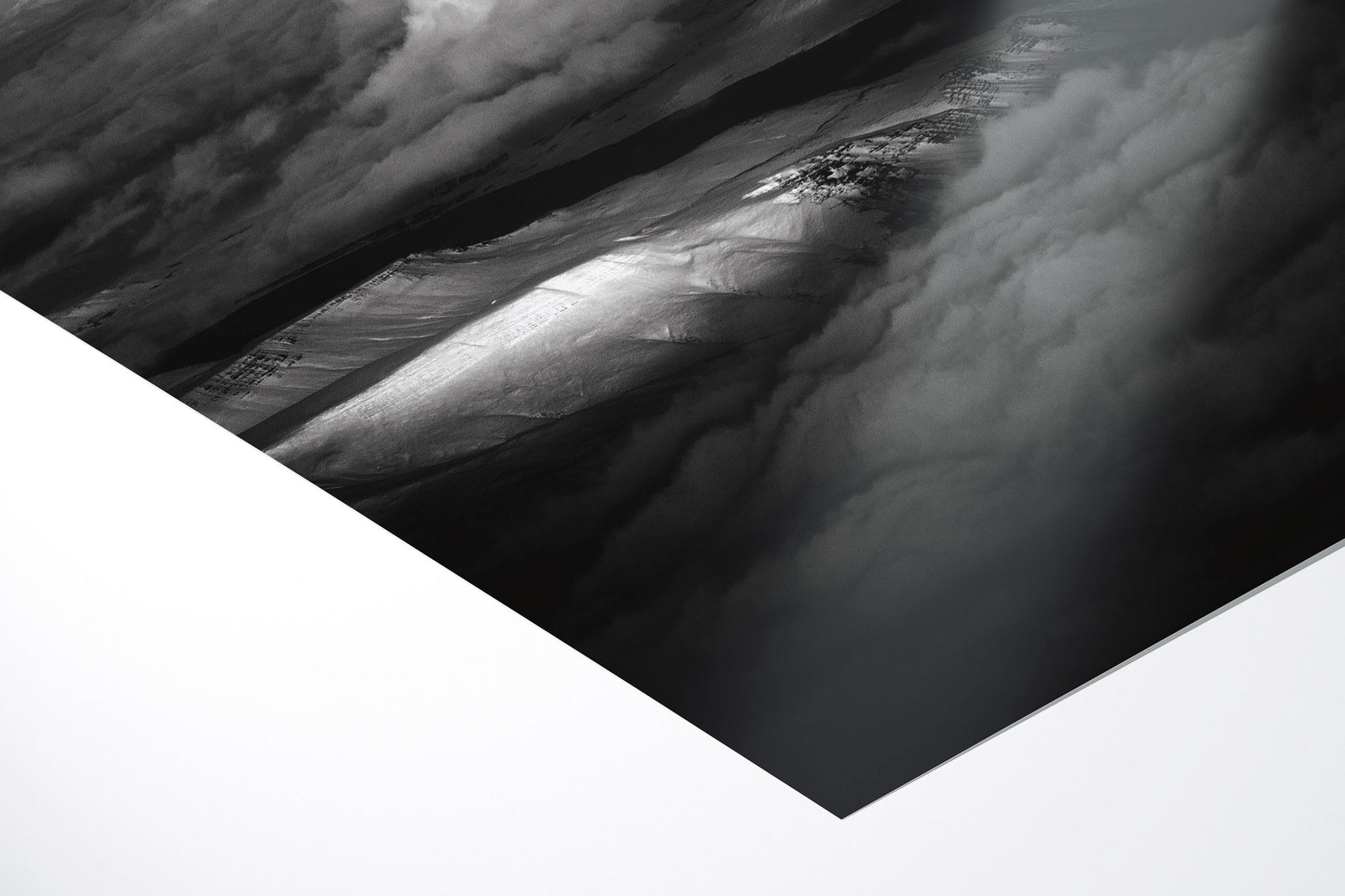 Dramatic light highlights a Norwegian mountain range #36