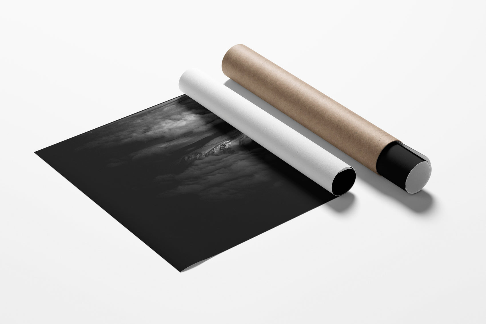 Dramatic light highlights a Norwegian mountain range #36