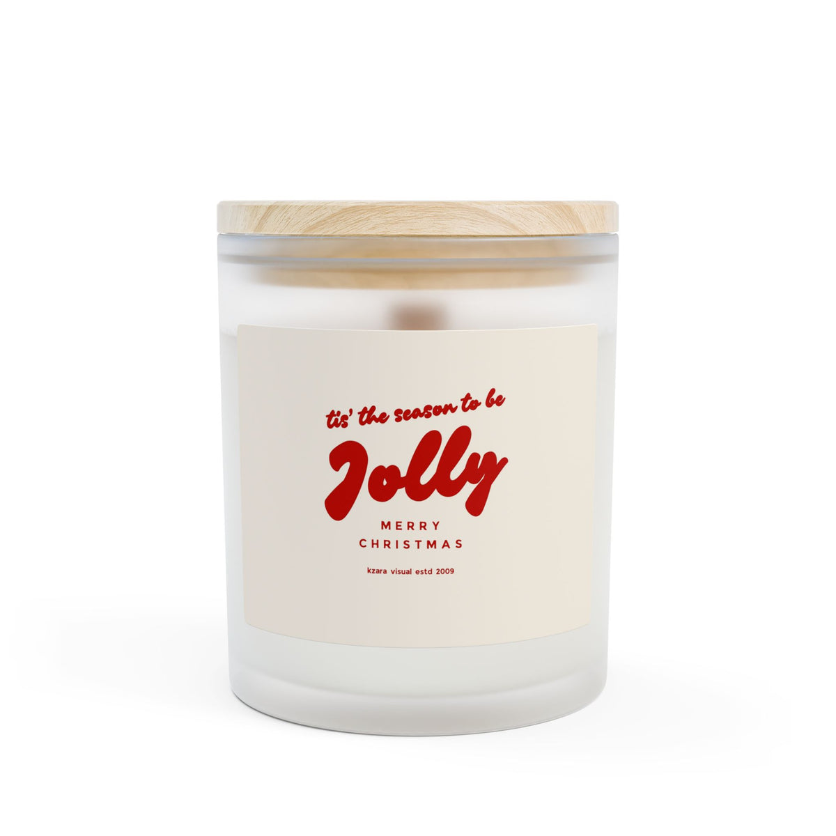 Christmas Candle Gift for Mom Holiday Candle For Vegan Friend Gift Frosted Glass Candle Cozy Winter Decor Hostess Gift Candle For Christmas
