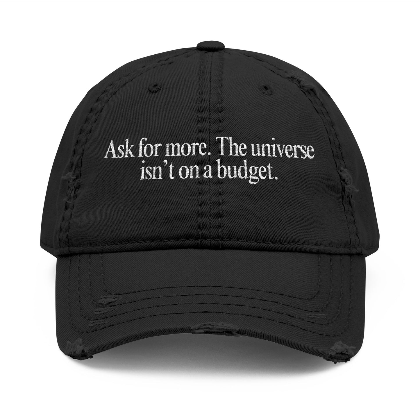 Motivational Embroidered Hat Inspirational Quote Cap Gift For Friend Hat Minimalist Streetwear Outfit Distressed Cap Self Growth Gift Idea