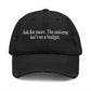 Motivational Embroidered Hat Inspirational Quote Cap Gift For Friend Hat Minimalist Streetwear Outfit Distressed Cap Self Growth Gift Idea