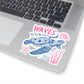Waves and Wonder Sea Turtle Sticker | Kiss-Cut Vinyl Sticker