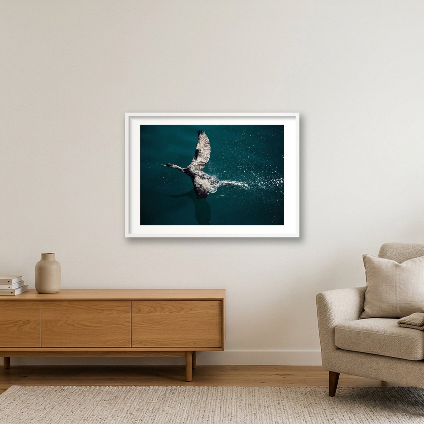1284 — 84×59cm, 33×23" White Frame