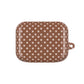 Polka Dot AirPods Case Gift For Girlfriend Neutral Tech Accessory Minimalist Earbud Cover Brown Beige Gadget Gift Cute Protective Shell