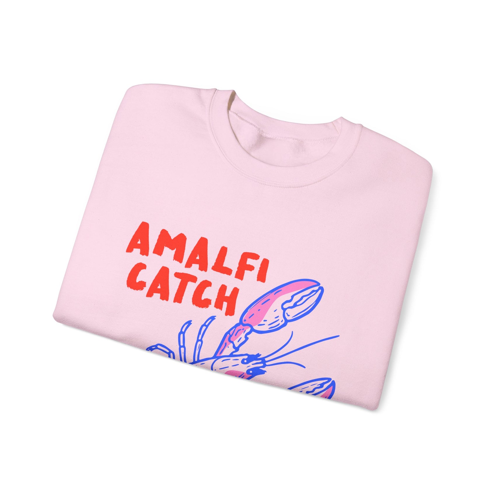 Amalfi Coast Sweatshirt Italy Inspired Top Seafood Graphic Pullover Gift For Italy Lover Mediterranean Vacation Crewneck Italian Souvenir