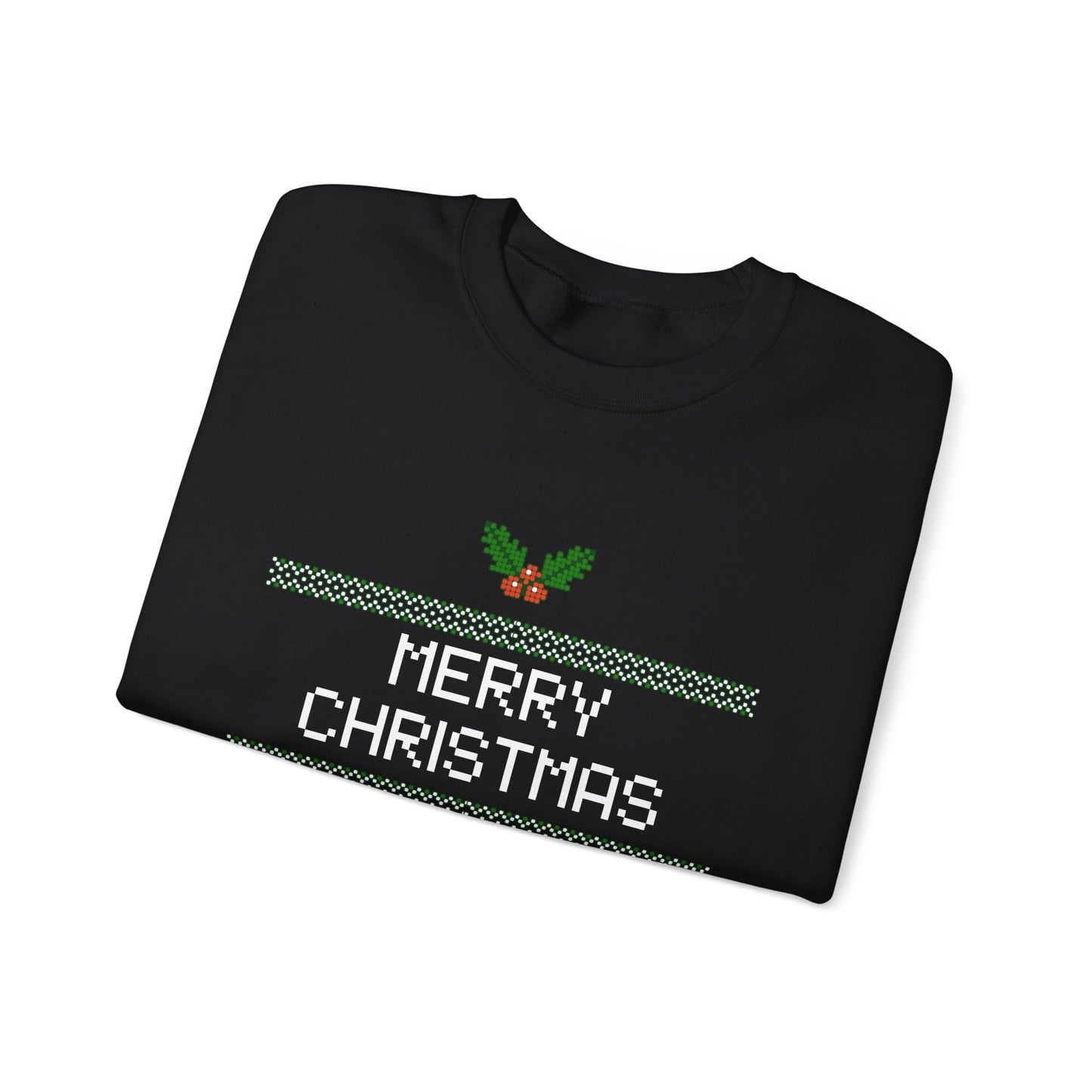 Ugly Christmas Sweater Matching Family Crewneck  Retro Holiday Jumper Cute Xmas Party Gift Cozy Winter Pullover Pixel Christmas Sweatshirt
