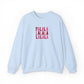 Embroidered Fa La La Sweatshirt Pink Holiday Pullover Caroling Crewneck Festive Music Lover Top Cute Christmas Singer Apparel Girly Top