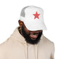 Fourth Of July Embroidered Red Star Hat Patriotic Trucker Cap Memorial Day Outfit USA Travel Souvenir USA Expat Gift Beach Day Cap Cute Vibe
