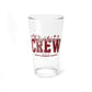 Christmas Crew Mixing Glass Gift For Best Friend Holiday Cocktail Tumbler Present For Roommate Festive Drinkware Memory Making Barware Cup
