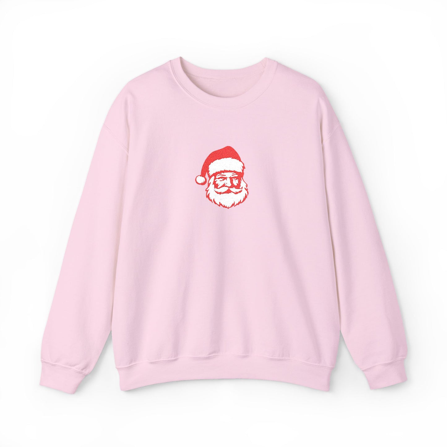 Embroidered Santa Sweatshirt For Christmas Outfit Cozy Christmas Crewneck Minimal Holiday Pullover Cute Winter Gift For Boyfriend Christmas