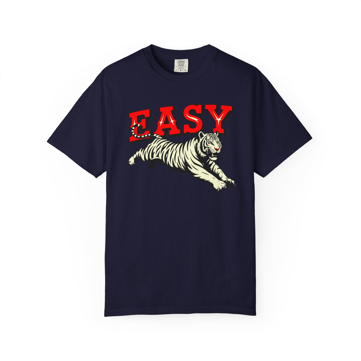 Easy Tiger Shirt Vintage Animal Graphic Tee For Tiger Lover Gift Relaxed Streetwear Top Wild Cat Apparel Casual Weekend Outfit Gift Idea