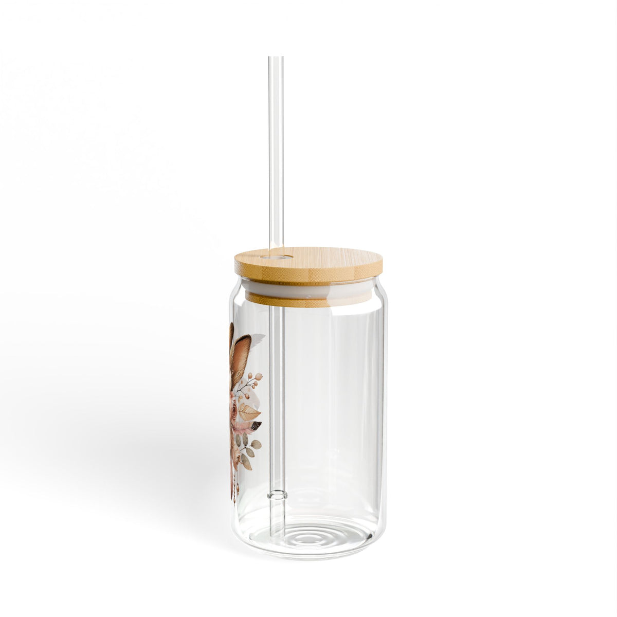 Sipper Glass Rabbit Lover Gift Boho Drinkware Cottagecore Kitchen Cup Spring Picnic Present For Her Easter Basket Housewarming Gift Nature