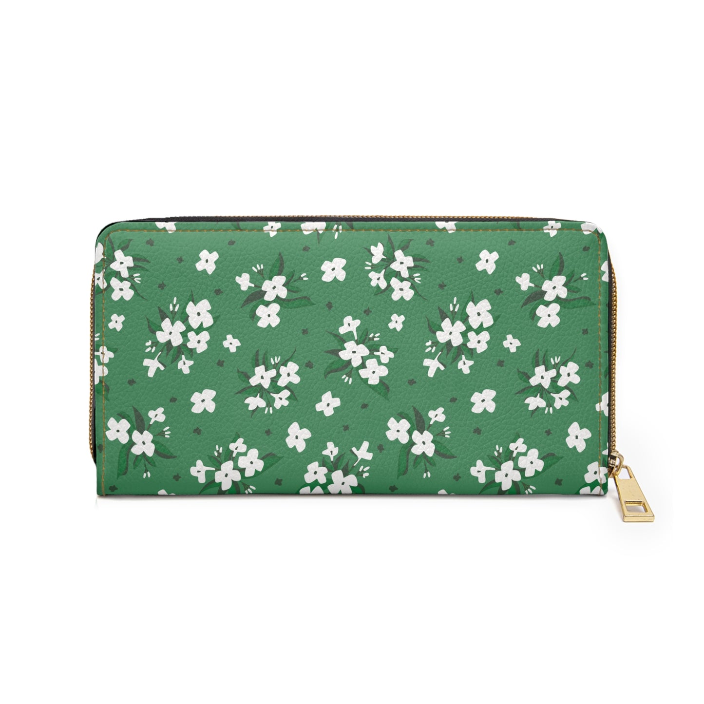 Green Floral Summer Garden Zipper Wallet Spring Wild Flower Purse Flower Coin Pouch Botanical Zipper Summer Flower Purse Handbag Organizer