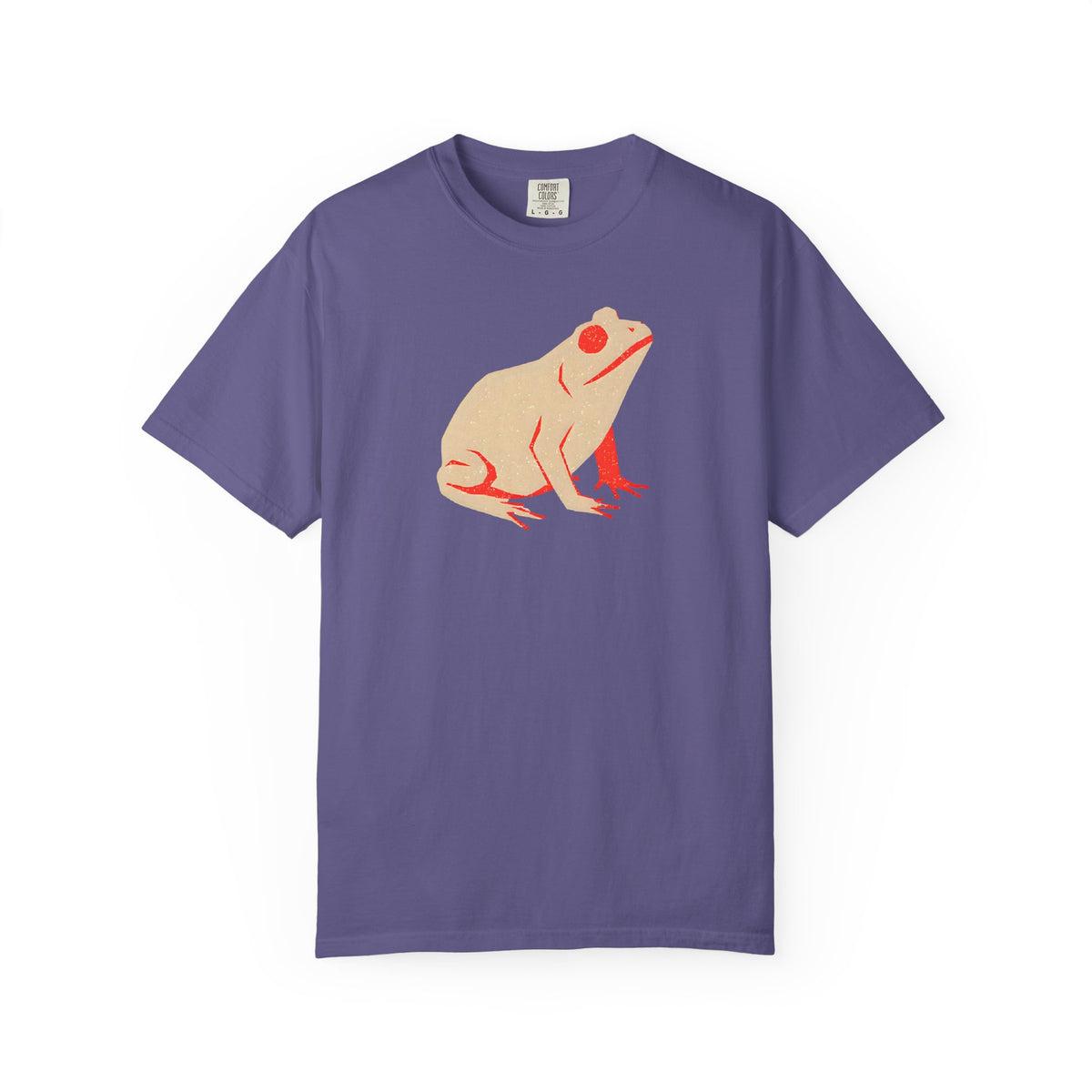 Colorful Frog Unisex T-shirt For Him Tee Japanese Frog Playful Top Casual Wear, Animal Lover Gift, Nature Inspired Apparel, Eco-Friendly