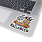 Summer Halloween Stickers For Halloween Lovers, Just Waiting For Halloween Skeleton Float Sticker, Skeleton Pumpkins, Bats, Summerween Decal