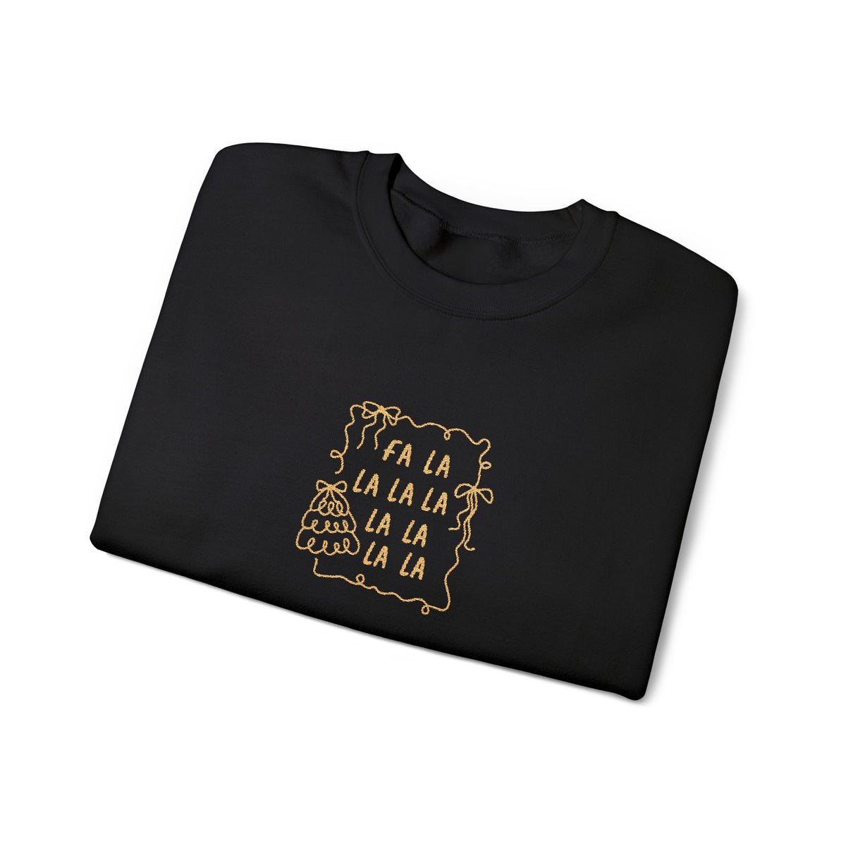 Fa La La Christmas Sweatshirt Gift For Wife Holiday Crewneck Present For Girlfriend Minimal Graphic Pullover Cozy Winter Outfit Top Style