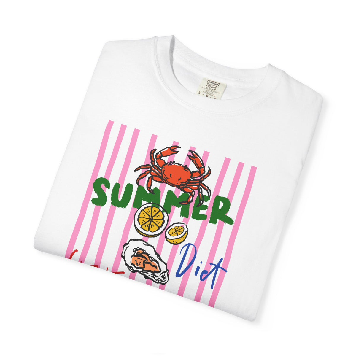 Seafood T Shirt For Beach Lover Summer Vacation Outfit Coastal Foodie Clothing Boardwalk Picnic Wear Birthday Gift For Girlfriend Weekend