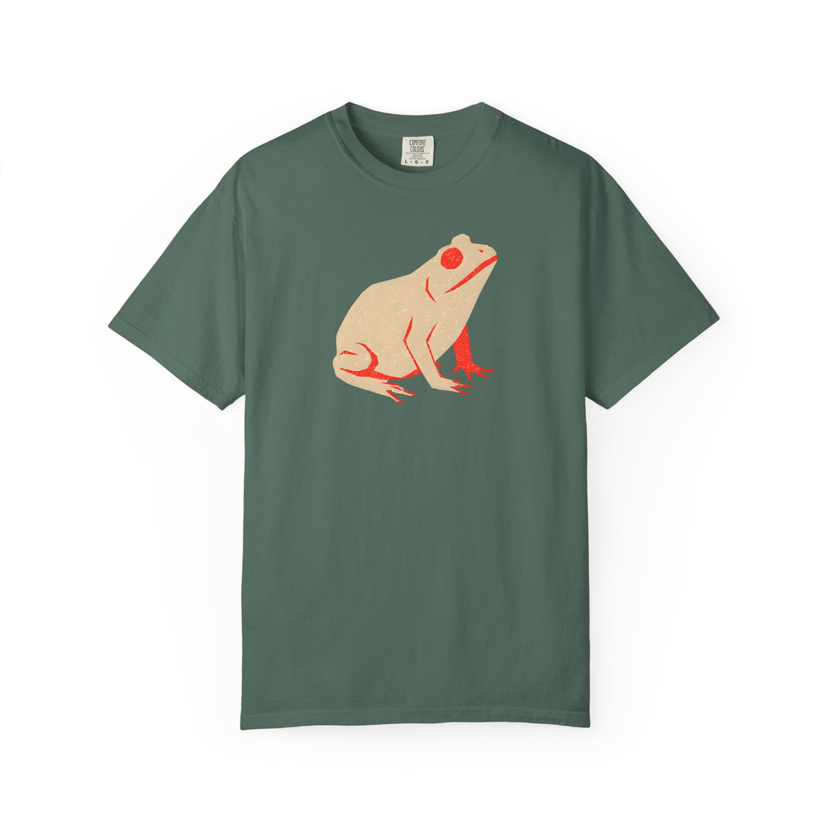 Colorful Frog Unisex T-shirt For Him Tee Japanese Frog Playful Top Casual Wear, Animal Lover Gift, Nature Inspired Apparel, Eco-Friendly