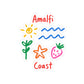 Amalfi Coast Sticker Italy Lover Gift Cute Travel Decal Summer Vacation Gift Coastal Sticker Italian Doodle Sticker Summer Travel Sticker