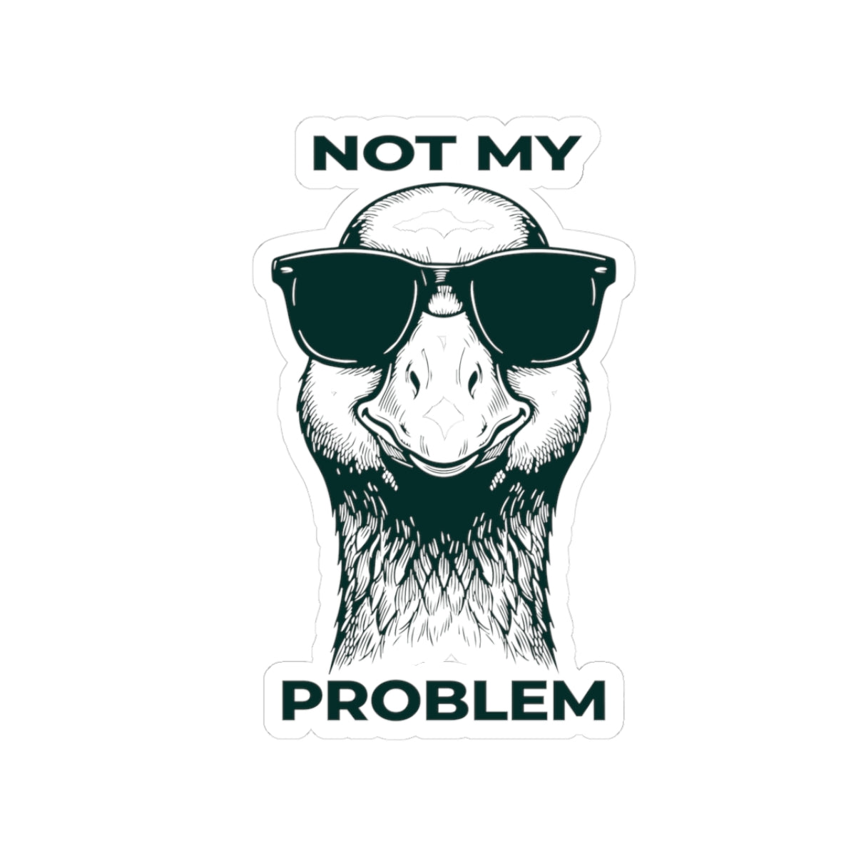 Funny Silly Goose Sticker Gift For Dad Cool Duck Decal for Laptop Water Bottle Notebook Journal Stickers Animal Lover Gift Sarcastic Humor